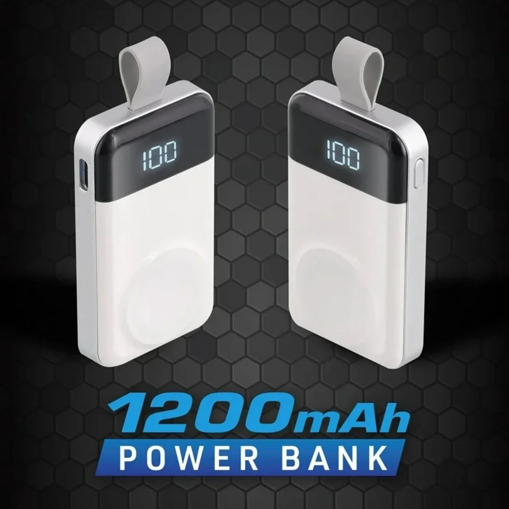 Xtreme Portable 1200mAh Wireless Apple Watch Charger Keychain Power Bank NWT